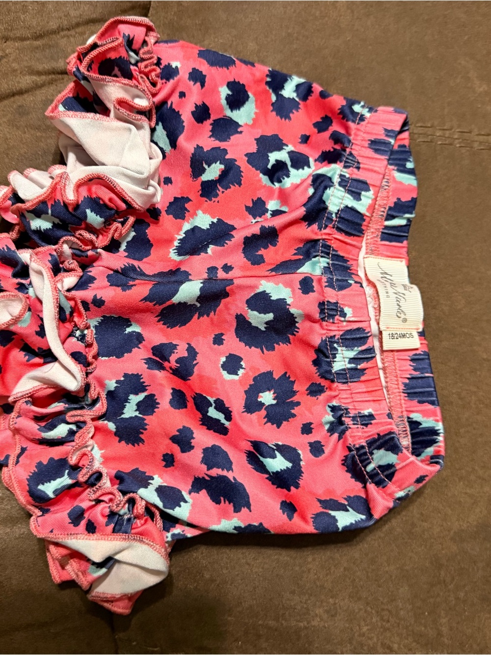 Pink Leopard Ruffle Baby Shorts